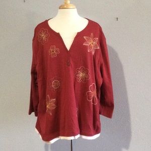 Alfred Dunner Women's 3X Top